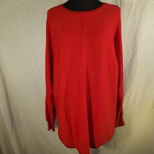 NWT United States Sweaters Red XL Long Sleeve Lightweight Cold Shoulder